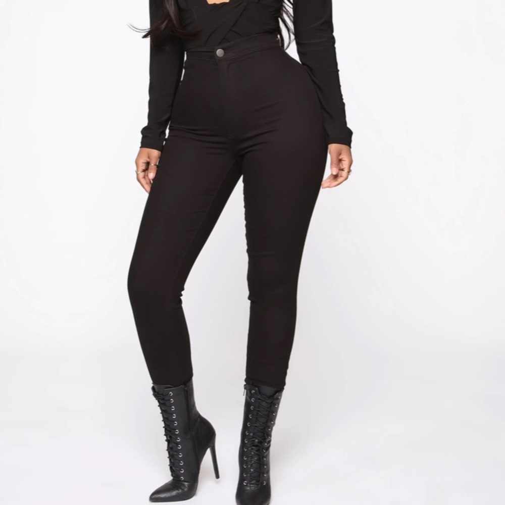 Fashion Nova Super High Waisted Denim Skinnies